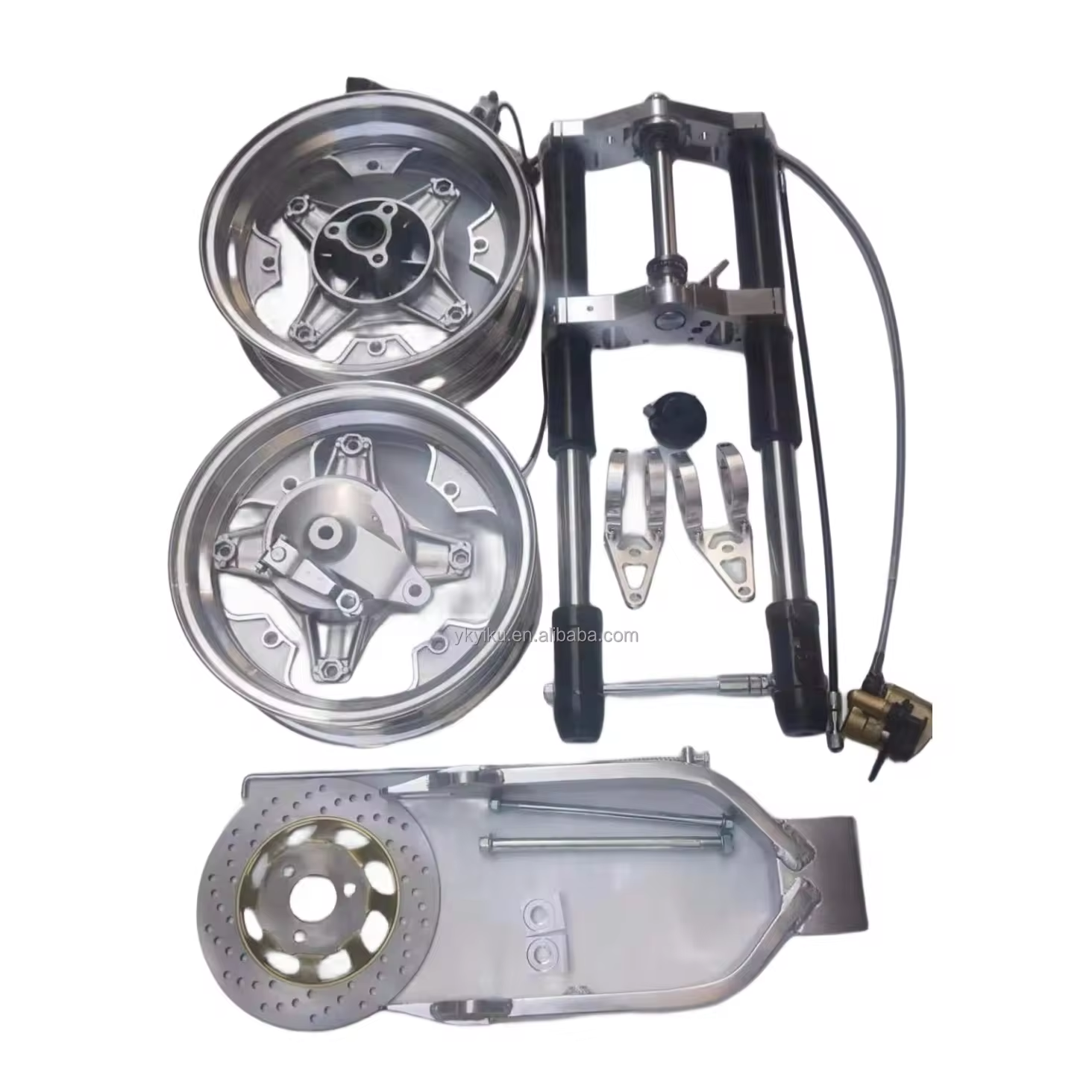 DAX CT70 WHOLE KIT Inverted Fork Disc Brake Forks Mini Trail Shocks Suspension UPSIDE DOWN FORK KIT with Wheel Set and Swingarm